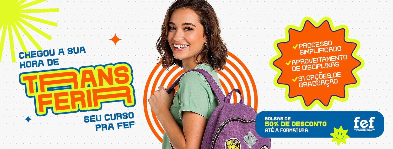 Banner Faculdades Integradas de Fernandópolis - Transferência 2026